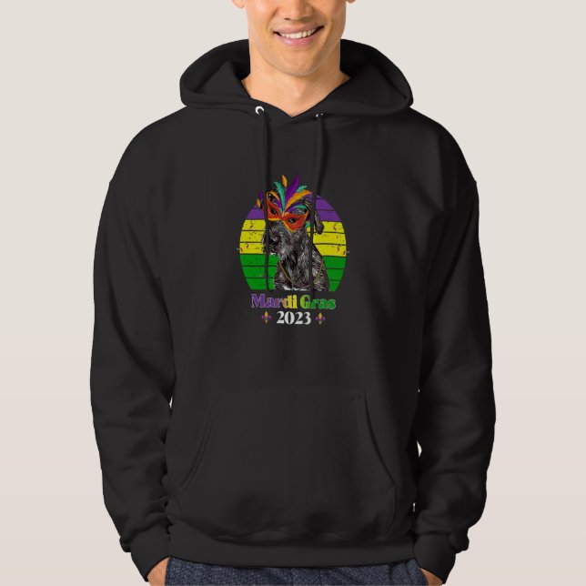 Irish Wolfhound Party Dog Mardi Gras 2023 Hoodie (Framsida)