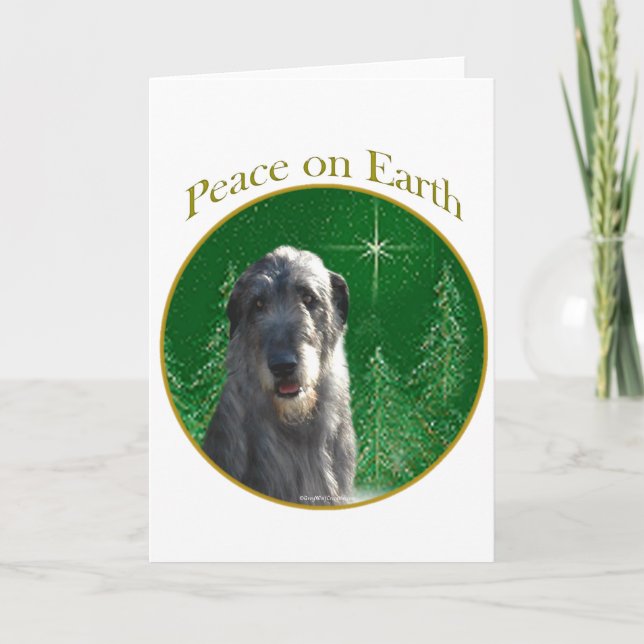Irish Wolfhound Peace Helgkort (Framsida)