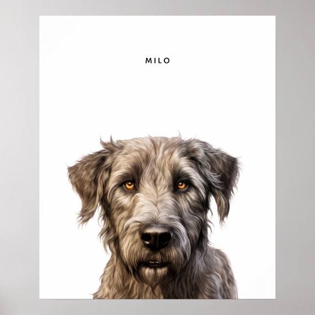 Irish Wolfhound Personlig Print Poster (Framsidan)
