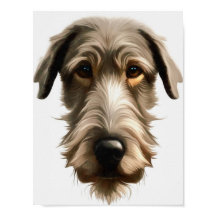 Irish Wolfhound Pet Porträtt Painting Isolated on