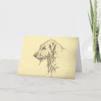 Irish Wolfhound Porträtt Greeting Card Kort