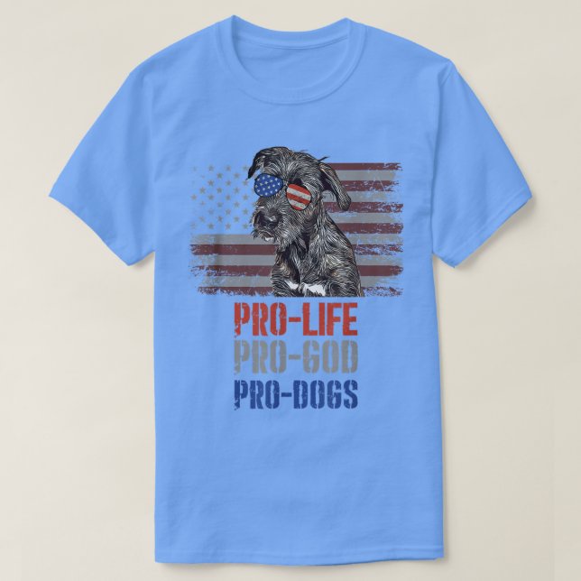 Irish Wolfhound Pro Life Pro God Pro Hundar T-Shir T Shirt (Design framsida)