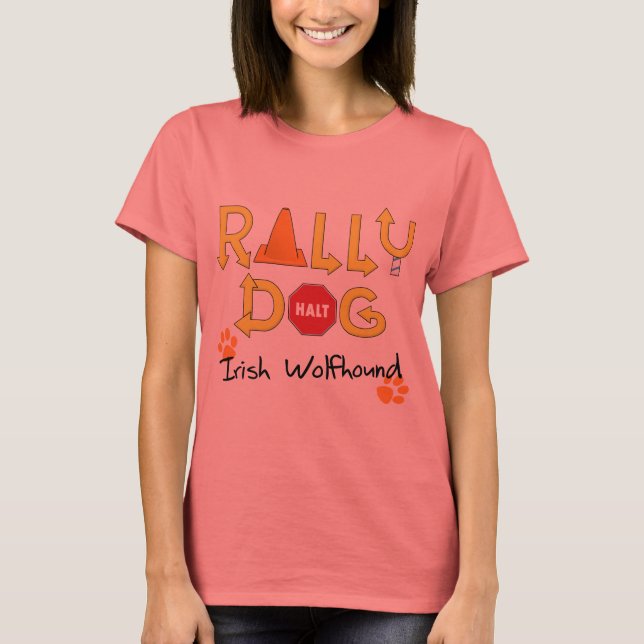 Irish Wolfhound Rally Hund Tee (Framsida)