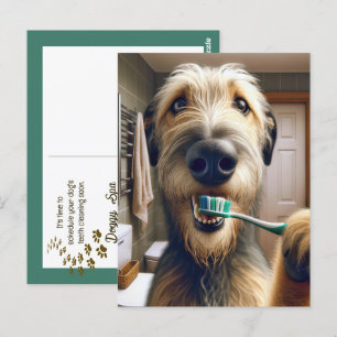 Irish Wolfhound Reminder från veterinärkontoret Vykort