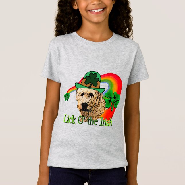 Irish Wolfhound St Patricks T-shirt (Framsida)