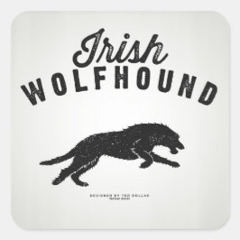 Irish Wolfhound Sticker Fyrkantigt Klistermärke