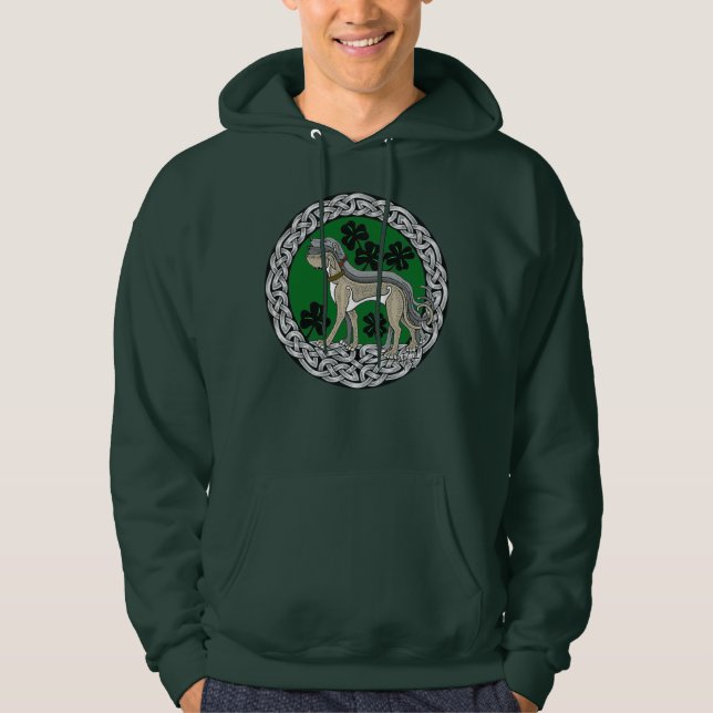 Irish Wolfhound Team Shield Hoodie (Framsida)