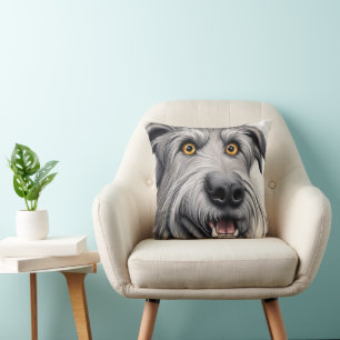 Irish Wolfhound Tecknad Kudde