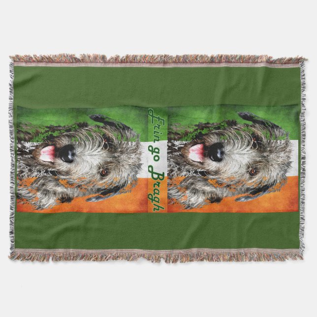 Irish Wolfhound Throw Blanket Filt (Framsidan)