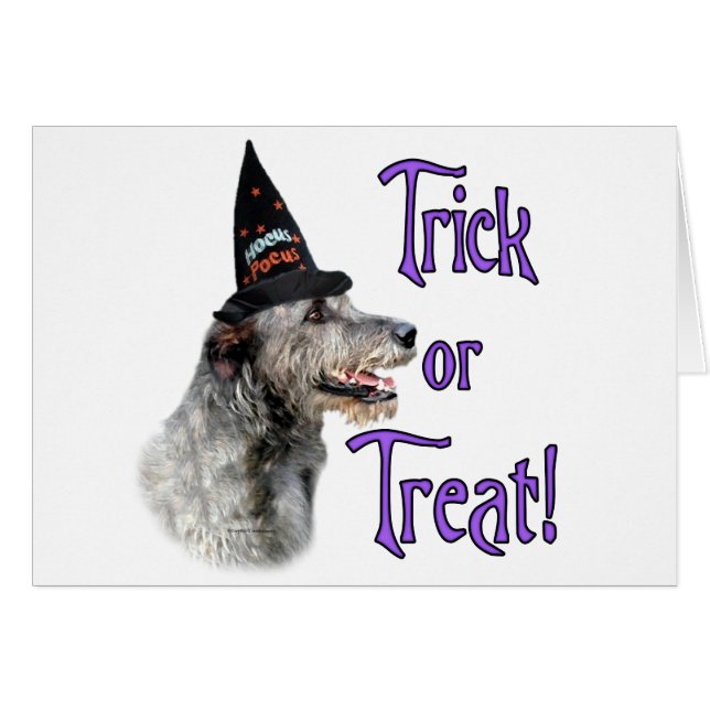 Irish Wolfhound Trick Hälsningskort (Framsidan Horizontal)