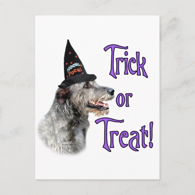 Irish Wolfhound Trick Vykort (Framsida)