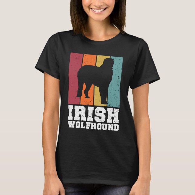 Irish Wolfhound Vintage  2 T Shirt (Framsida)