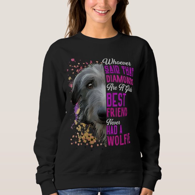 Irish Wolfhounds är en Mamma för flickvänliga Hund T Shirt (Framsida)