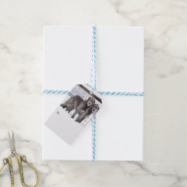 Irish Wolfhounds i Snö Presentetikett