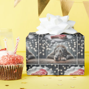Irish Wolfhound's Steak Dream Presentpapper