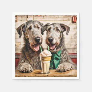 Irish Wolfhounds with Ice Cream Soda Pappersservett