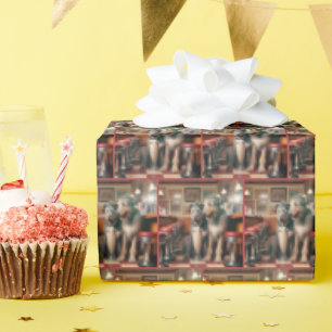 Irish Wolfhounds with Ice Cream Soda Presentpapper
