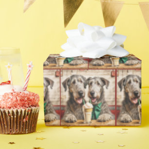 Irish Wolfhounds with Ice Cream Soda Presentpapper