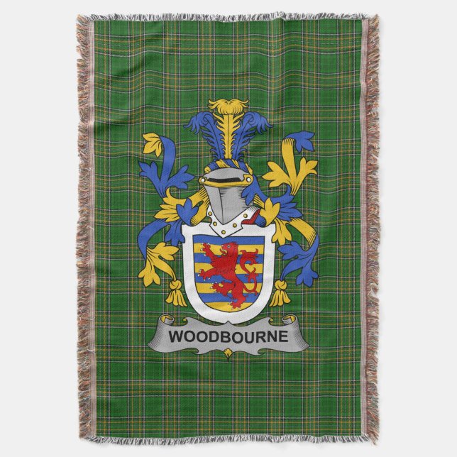 Irish Woodbourne Jackar om Arm Family Crest Irelan Filt (Framsidan Vertikal)