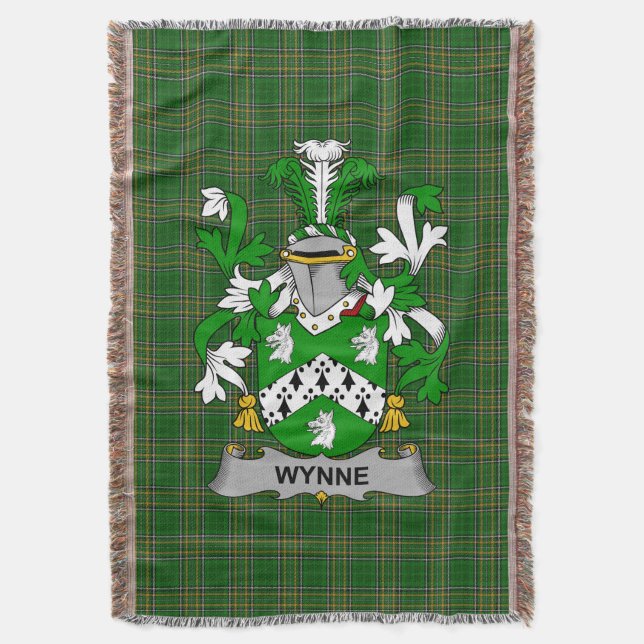 Irish Wynne Jackar om Arm Family Crest Ireland Filt (Framsidan Vertikal)