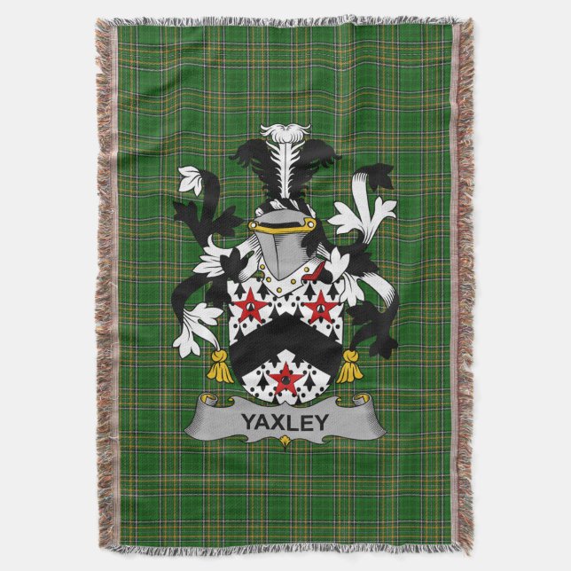 Irish Yaxley Jackar av Arm Family Crest Ireland Filt (Framsidan Vertikal)