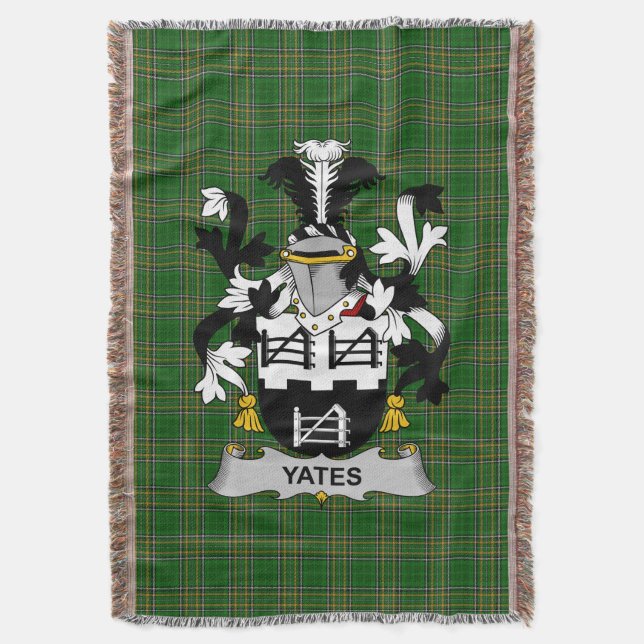 Irish Yeates Jackar Arm Family Crest Ireland Filt (Framsidan Vertikal)