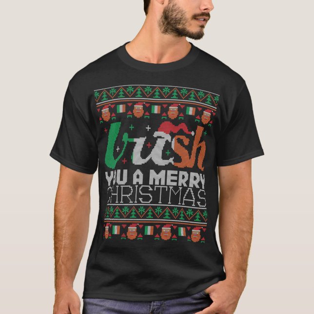 Irish You A God jul Ireland God jul T Shirt (Framsida)