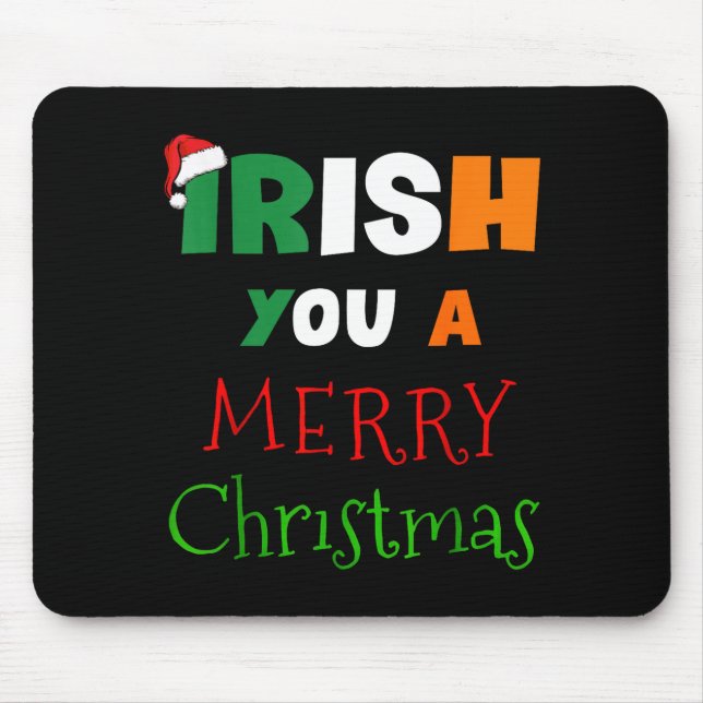 Irish You A Merry Christmas Ireland Flag Xmas Hat  Musmatta (Framsidan)