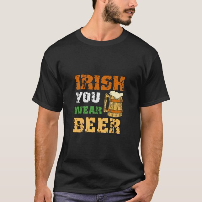 Irish You Bära Beer T Shirt (Framsida)