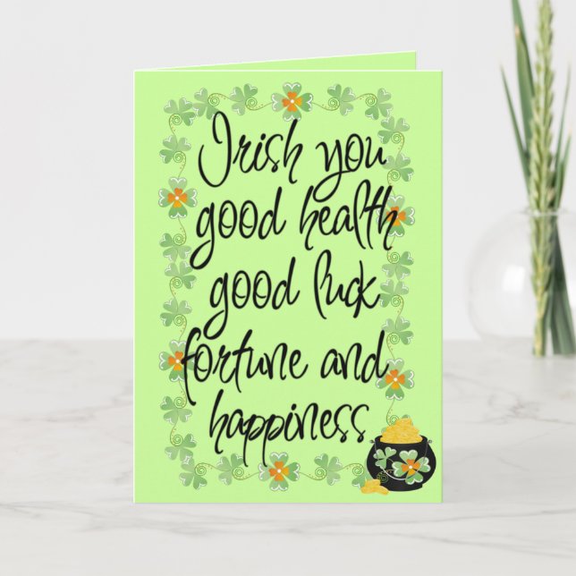 Irish you lycka till - Greeting Card Kort (Framsida)