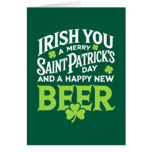 Irish You Merry Saint patrick's day Lycklig New Be Hälsningskort
