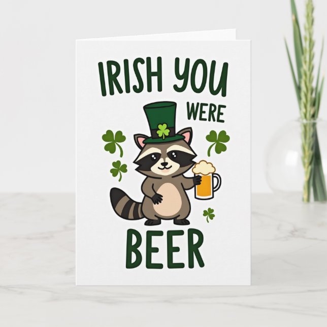 Irish You Were Beer Card Kort (Framsida)