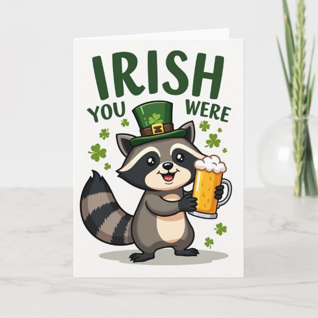 Irish You Were Here Funny Card Kort (Framsida)