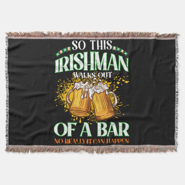 Irishman dricker Beer St. Patrick's Day Filt (Framsidan)