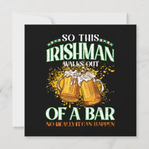 Irishman dricker Beer St. Patrick's Day Inbjudningar