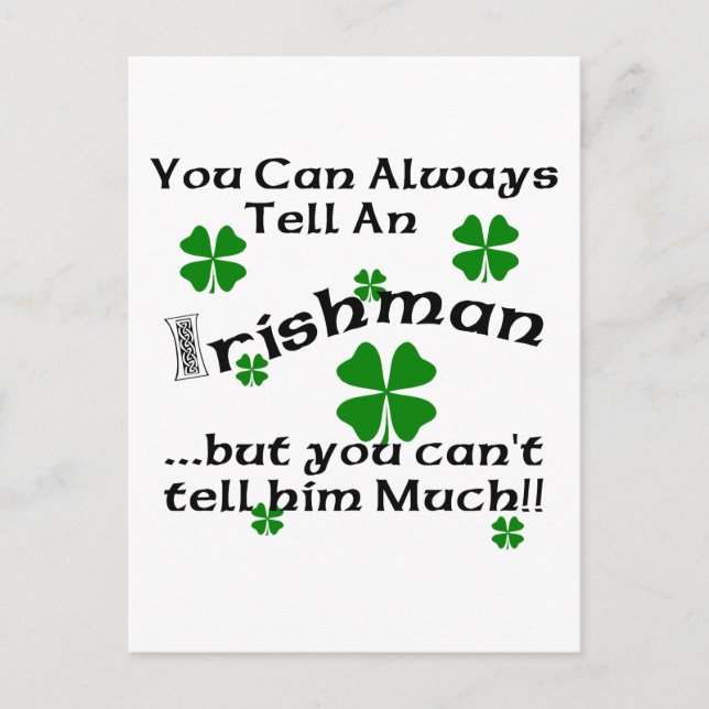 Irishman - du kan alltid säga.. vykort (Framsida)