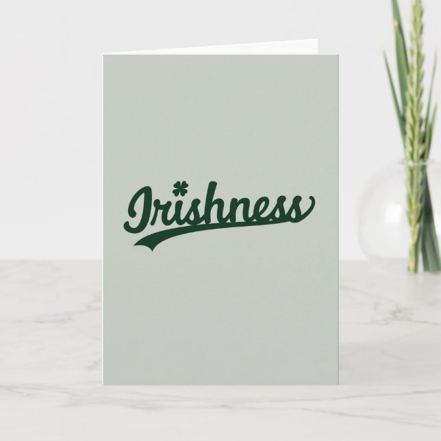 Irishness Shamrock Green Card Kort (Framsida)