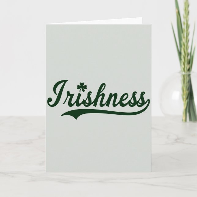 Irishness Shamrock Green Pattern Card Kort (Framsida)