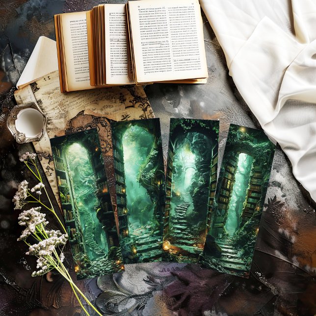 Iriska bokmärken, Fantasy bibliotek bokmärken s14 (a collection of fantasy library bookmarks you cut out yourself)