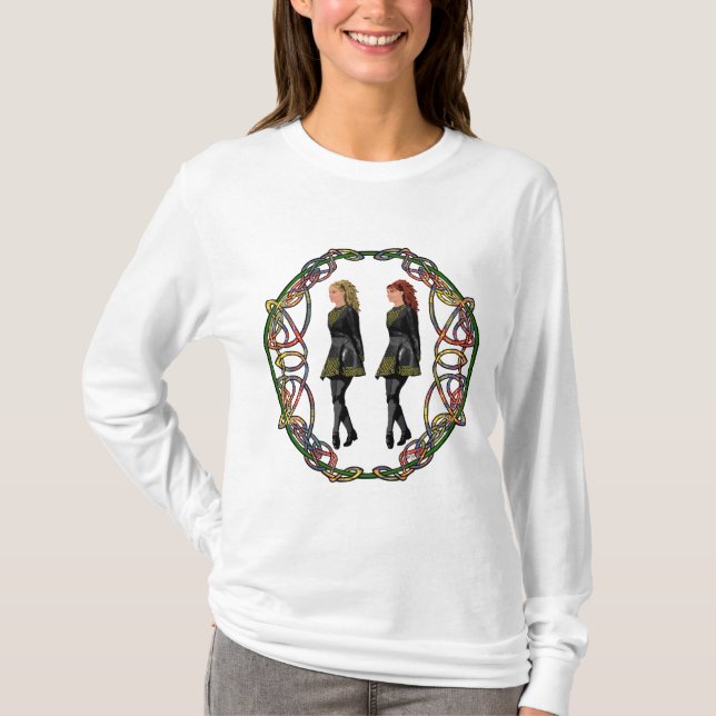 Iriska Dansare Keltercirkel T Shirt (Framsida)