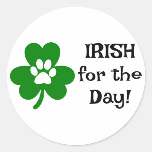 Iriska för dag ☘️ 🍻 runt klistermärke