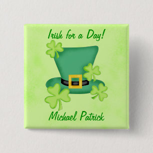 Iriska för dagen St. Patrick's Namn Badge Pin Knapp
