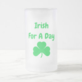 Iriska för en dag frostat ölglas