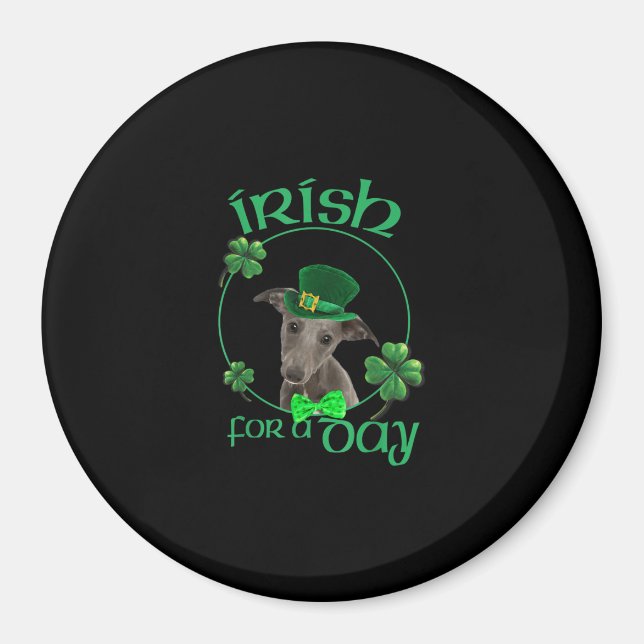 Iriska för en dagsplagg Lucky Dog in Patrick Day T Magnet (Framsidan)