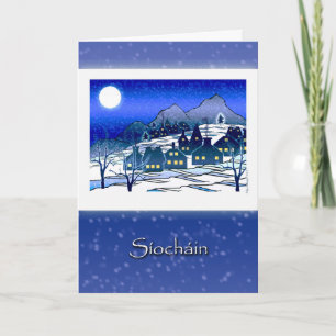 Iriska gaeliska jul, Síocháin, Snowy Village Helgkort