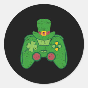 Iriska Gamerpojkar TV-spelskontroll St Patricks Runt Klistermärke