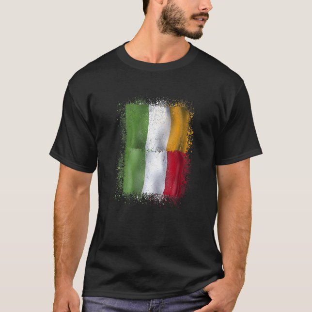 Iriska italienska Kärlek Irland och Italien T Shirt (Framsida)