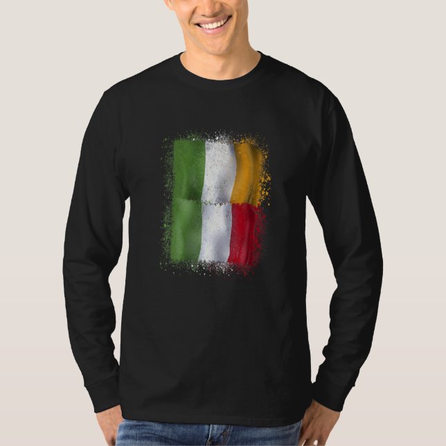 Iriska italienska Kärlek Irland och Italien T Shirt (Framsida)