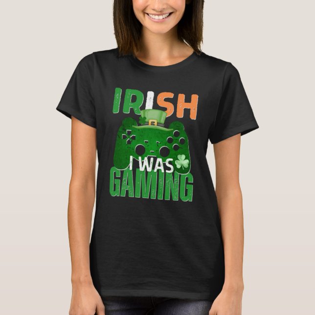 Iriska jag spelade St Patrick's Day Video Game Con T Shirt (Framsida)