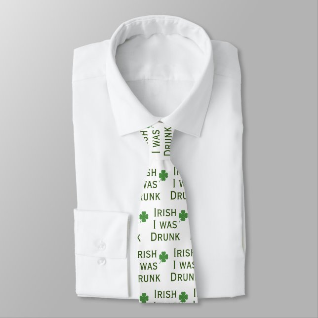 Iriska jag var Drunk St. Patrick's Day Tie Slips (Bunden)